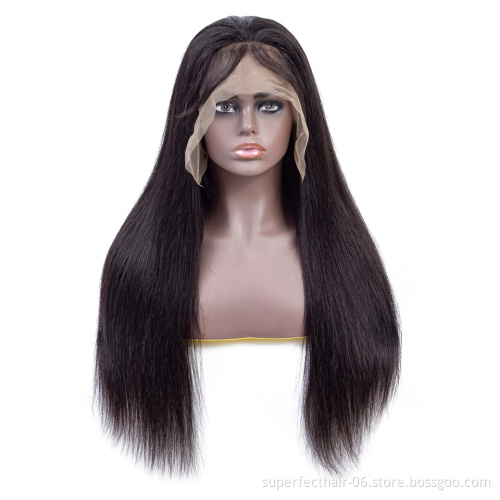 13x6 straight Part Lace Front 100% Human Hair wigs  Brazilian Virgin Hair Straight Wave Lace Wig